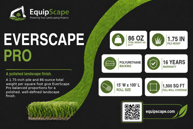 Official EverScape Pro turf tag with specifications