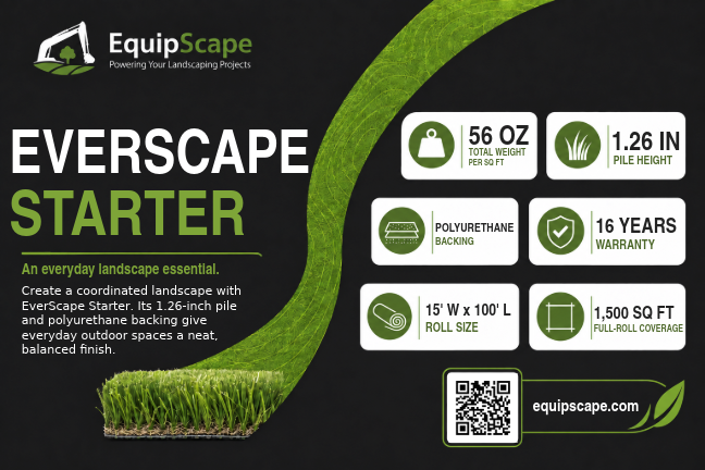 Official EverScape Starter turf tag with specifications