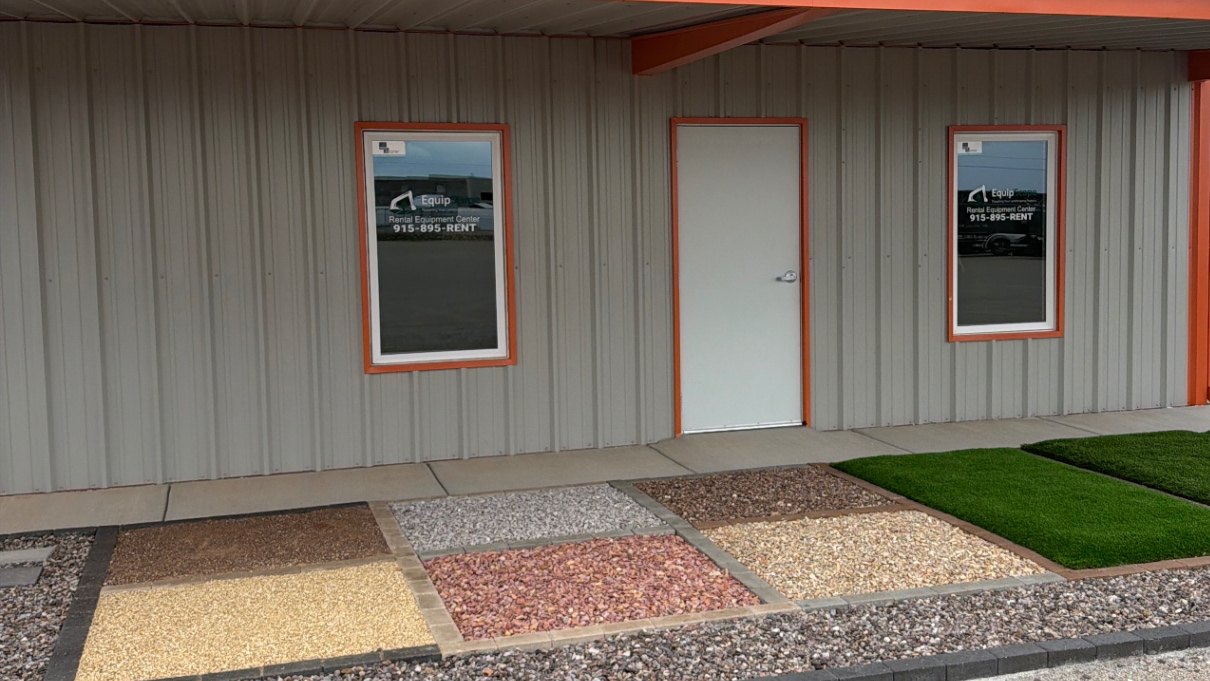 EquipScape yard — front view of the new El Paso location